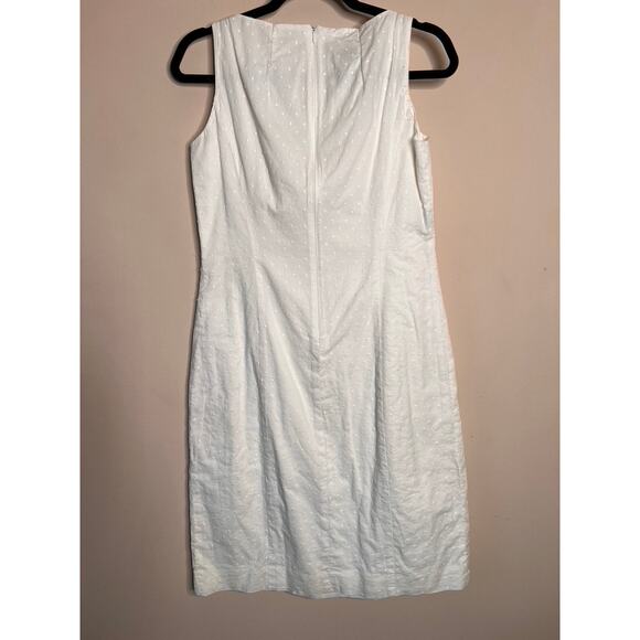 LAUREN by Ralph Lauren Women's White Eyelet Sleeveless Dress Size 8 - Picture 5 of 6